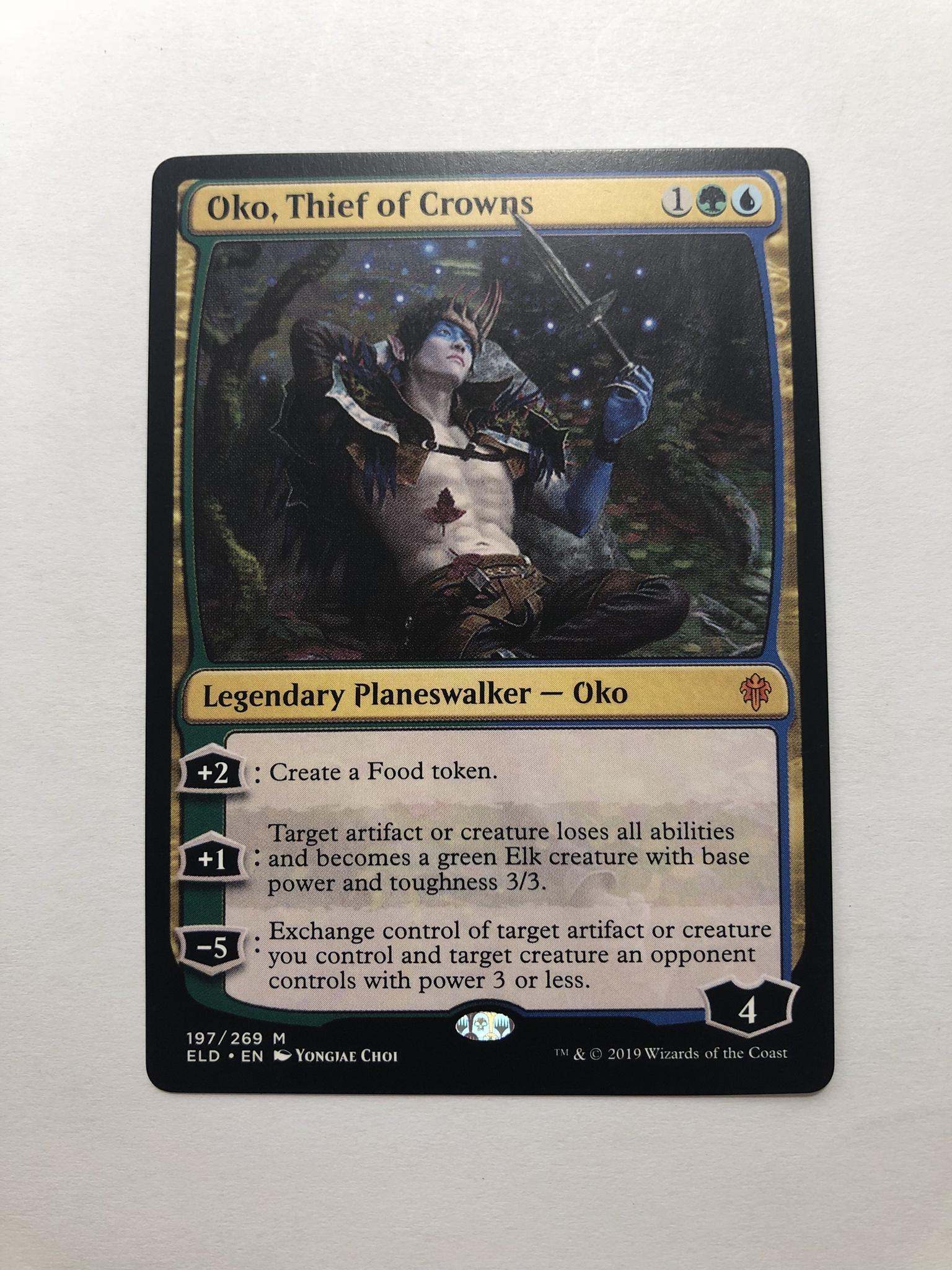 Oko, Thief of Crowns ELD Throne of Eldraine magic the gathering proxy ...